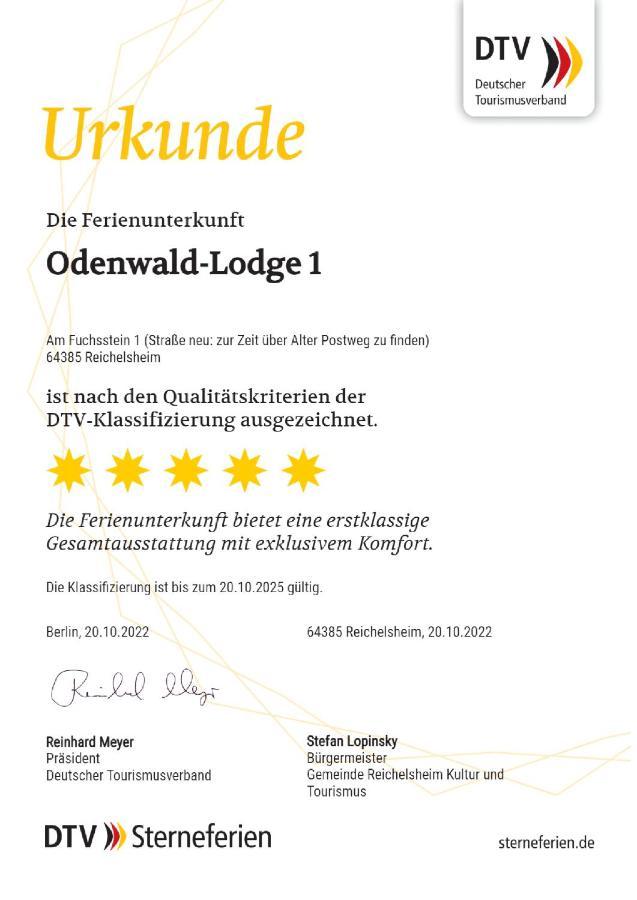 Odenwald-Lodge Mit Infrarotsauna Und E-Ladestation "Haus Purpur" Reichelsheim Exterior foto
